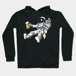 Space Astronaut Drinking Beer Hoodie